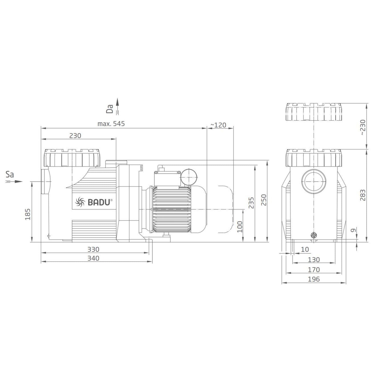 Speck Pumpe Badu Prime - 35m³ bis 70m³ Becken - 230V