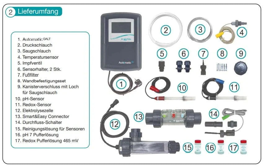 BAYROL Automatic Salt AS5 inkl. pH- und Rxmessung | Salzwasserpool, Salzelektrolyse Technik